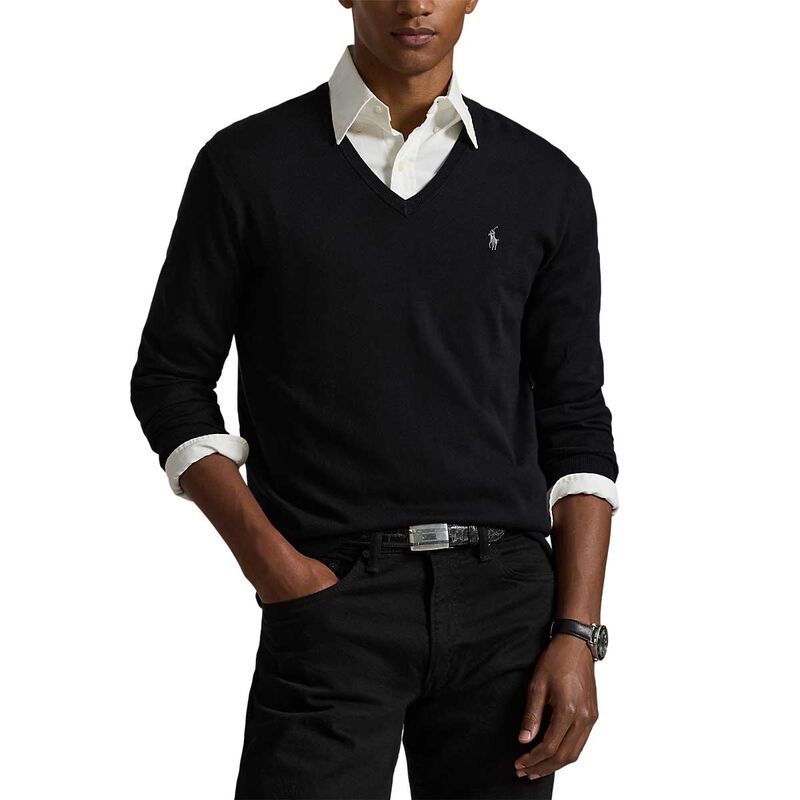 Polo Ralph Lauren Slim Fit Cotton V-Neck Sweater image number 0